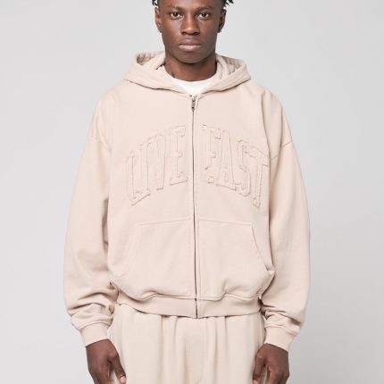 Ripped College Hooded Zip