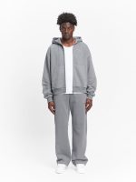 SIGNE ZIP-HOODIE - WASHED GREY