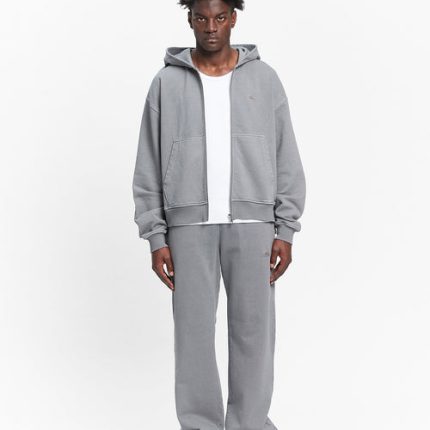 SIGNE ZIP-HOODIE - WASHED GREY