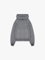 SIGNE ZIP-HOODIE - WASHED GREY