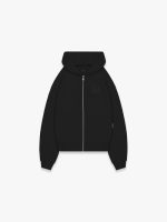 CREATIVE DEPT LOGO ZIP-HOODIE - BLACK