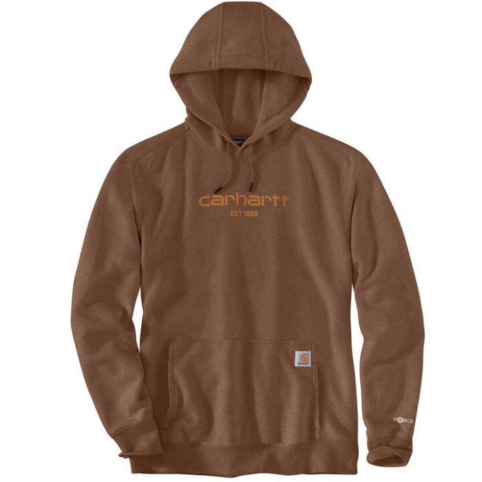 Carhartt Force Relaxed Fit Graphic Hoodie Brown