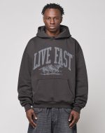 Live Fast Stallion Hooded Black