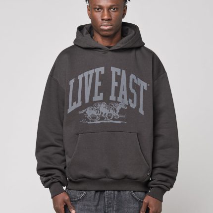 Live Fast Stallion Hooded Black