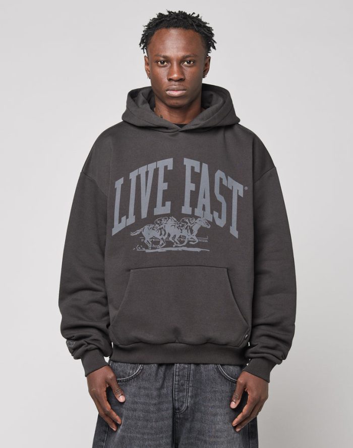 Live Fast Stallion Hooded Black