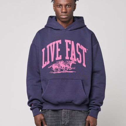 Live Fast Stallion Hooded Purple