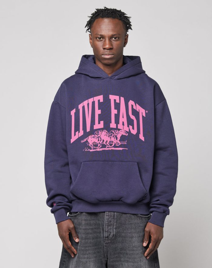 Live Fast Stallion Hooded Purple