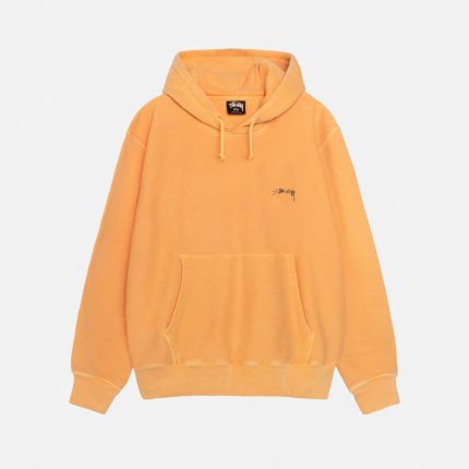 SMOOTH STOCK HOODIE PIGMENT DYED ORANGE