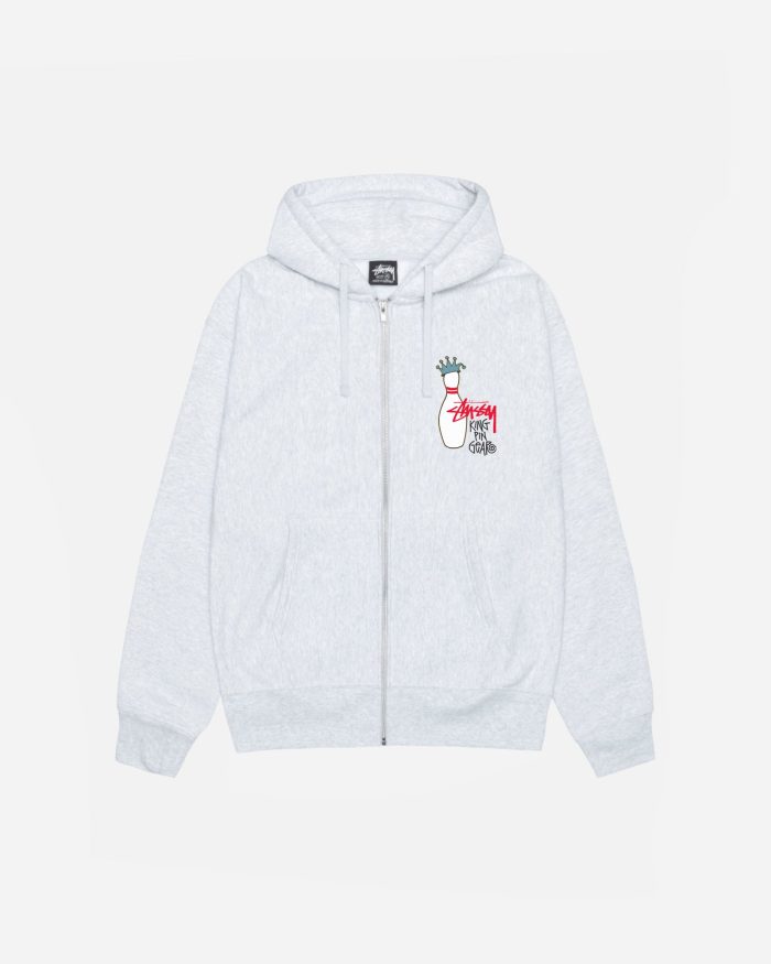 KINGPIN ZIP HOODIE WHITE