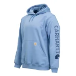 Carhartt Loose Fit Logo Sleeve Hoodie Skytone