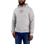 Carhartt Men's Force Relaxed Fit Graphic Hoodie Gray