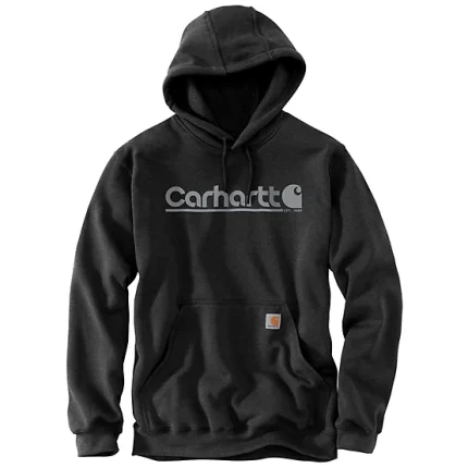 Carhartt Men's Rain Defender Loose Fit Graphic Hoodie Black