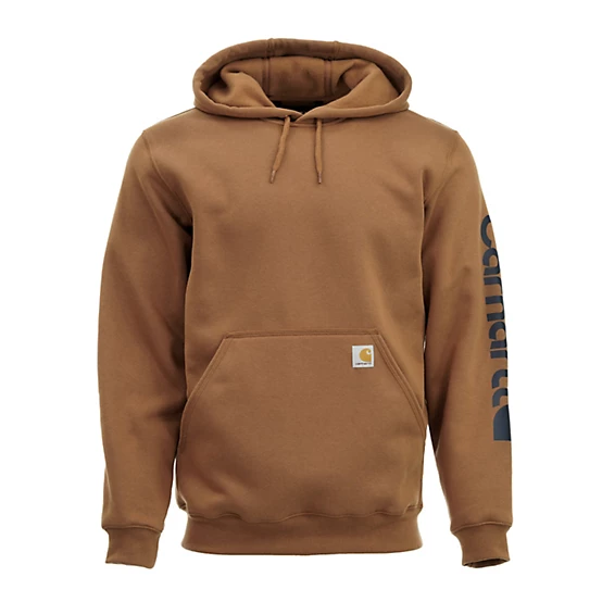 Carhartt Sleeve Logo Graphic Hoodie Brown