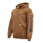 Carhartt Sleeve Logo Graphic Hoodie Brown