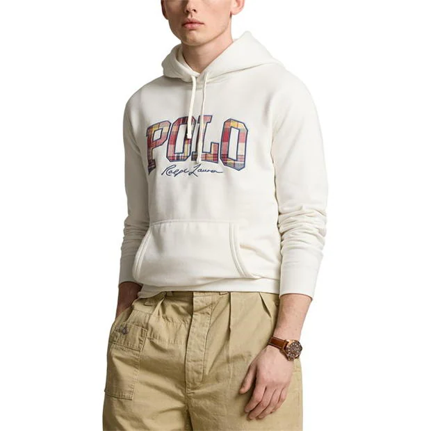 Polo Ralph Lauren Logo Hoodie Off White