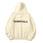 Beige Fog Zip Up Essentials Hoodies