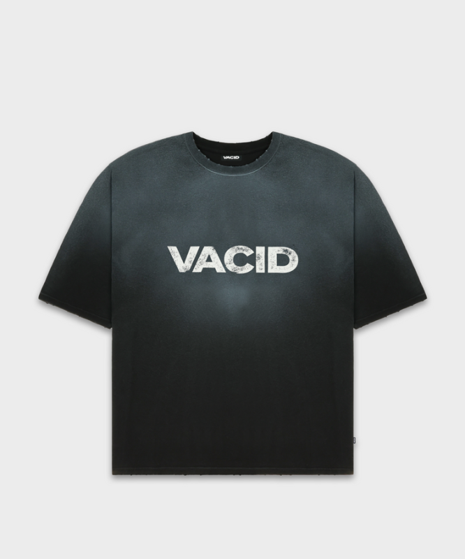 Distressed Logo T-Shirt Washed Black