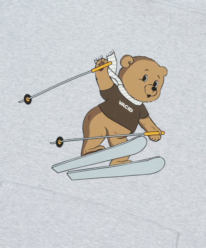 Ski Bear Hoodie Heather Grey