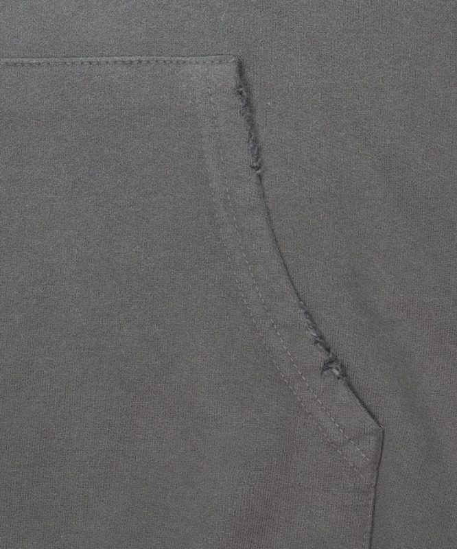 Damaged Zip-Hoodie Sprayed Grey