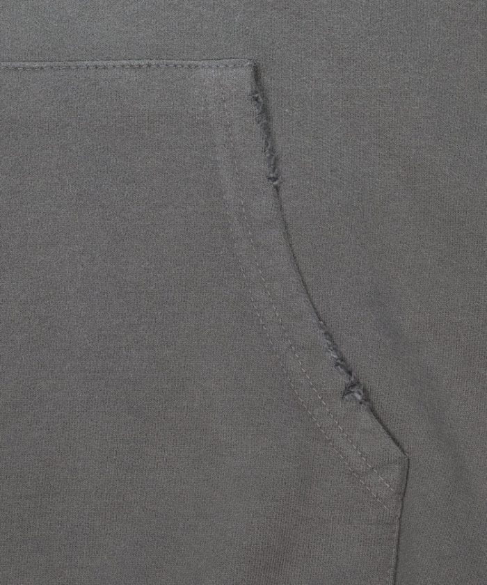 Damaged Zip-Hoodie Sprayed Grey