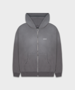 Damaged Zip-Hoodie Sprayed Grey