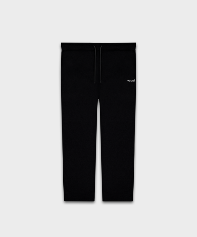 Open Leg Sweatpants Black