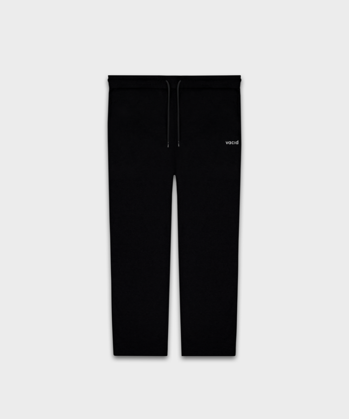 Open Leg Sweatpants Black