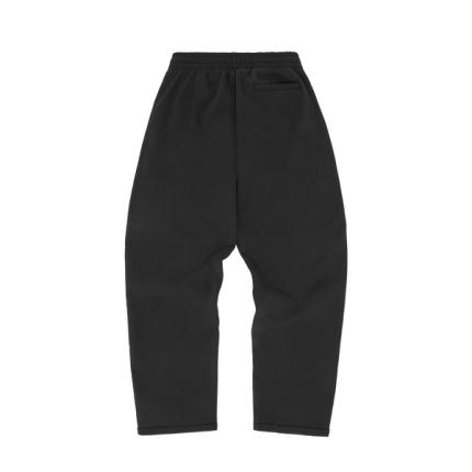 ISLAND PUFF PRINT OPEN HEM PANT BLACK