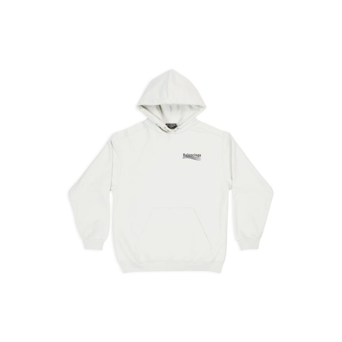 Men's Political Campaign Hoodie Medium Fit in White