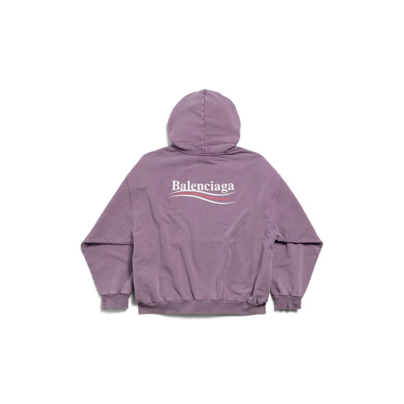 Men's Political Campaign Hoodie Medium Fit in Faded Purple