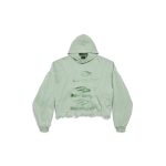 Diy Imprint Cropped Hoodie in Sage Green