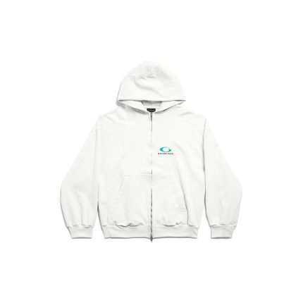 Men's Loop Sports Icon Zip-up Hoodie Regular Fit in White