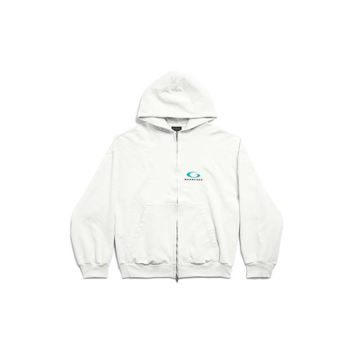 Men's Loop Sports Icon Zip-up Hoodie Regular Fit in White