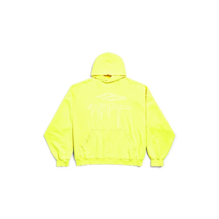 Men's 3b Liquified Hoodie Large Fit in Neon Yellow