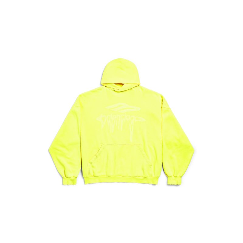 Men's 3b Liquified Hoodie Large Fit in Neon Yellow