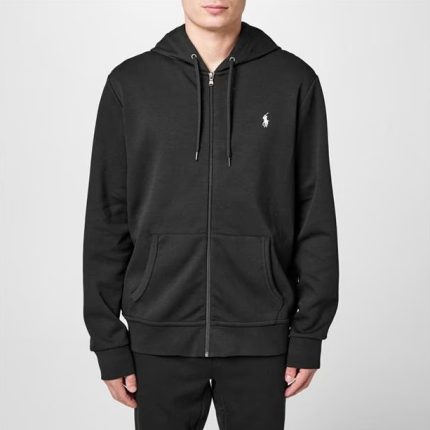 RALPH LAUREN Full-Zip Hoodie Black