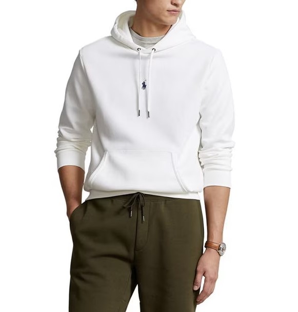 POLO RALPH LAUREN Double-Knit Hoodie White