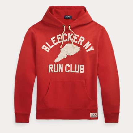 Ralph Lauren Slub Fleece Graphic Hoodie Red