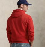 Ralph Lauren Slub Fleece Graphic Hoodie Red