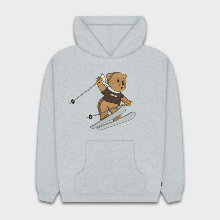 Ski Bear Hoodie Heather Grey