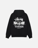 TOUGH GEAR INTERNATIONAL HOODIE BLACK bACK