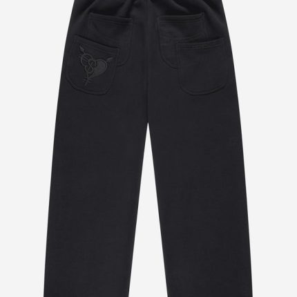 OPEN LEG JOGGER BLACK