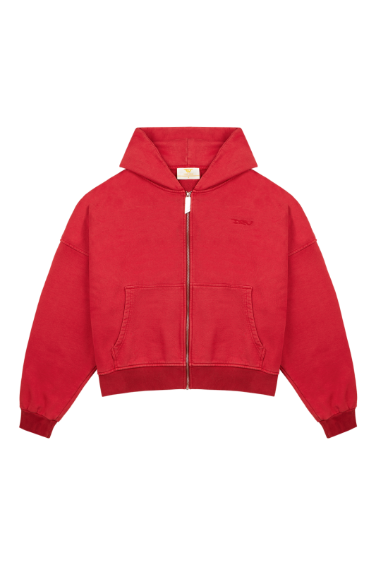 Trendt Vision Red Logo Zip Hoodie