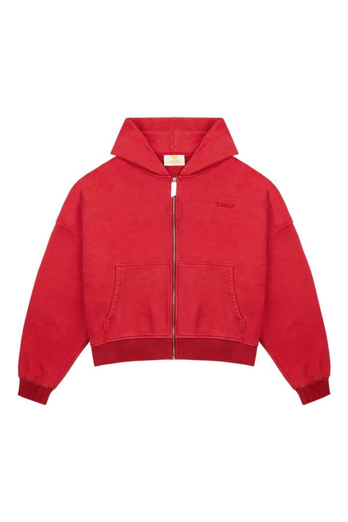 Trendt Vision Red Logo Zip Hoodie