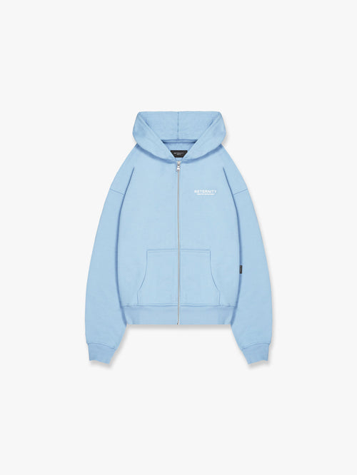 CREATIVE DEPT ZIP HOODIE - LIGHT BLUE