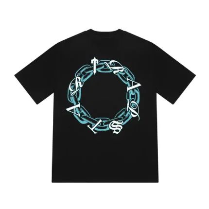 Trapstar Chain Script Tee – Black/teal