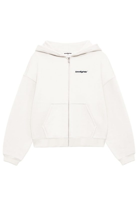 Low Lights Studios Basic Zip Hoodie ecru