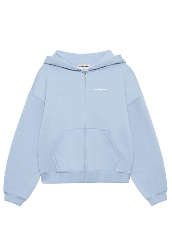 Low Lights Studios Basic Zip Hoodie sky blue