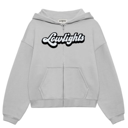 Low Lights Studios Trendy Zip Hoodie light grey