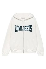 Low Lights Studios Boxer Zip Hoodie ecru